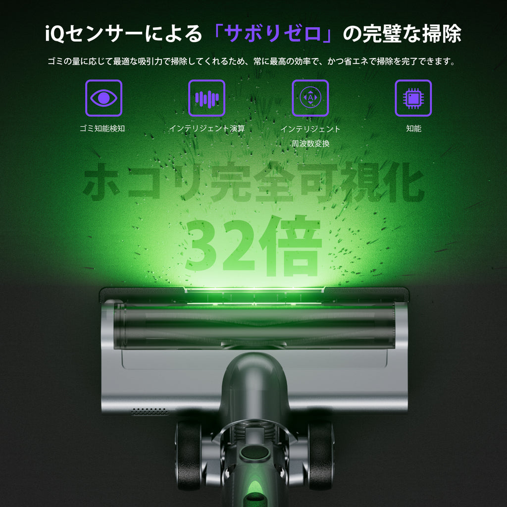 掃除機 コードレス【2026年モデル先行発売！業界トップレベルの80KPa超強力吸引・65分連続稼働・自立式・低騒音・AI汚れ自動検知】 Temaku サイクロン軽量 掃除機 コードレス 伸縮型パイプ/革新版グリーンLEDライト/次世代LED液晶ディスプレイ 550Ｗ 3段吸引力絡まないヘッドHEPA多重濾過着脱式バッテリー 畳/カーペット/フローリング/ソファー/車用/隙間/3年保証